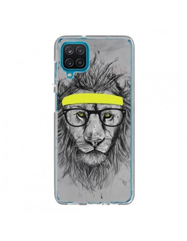 Coque Samsung Galaxy A12 et M12 Hipster Lion - Balazs Solti