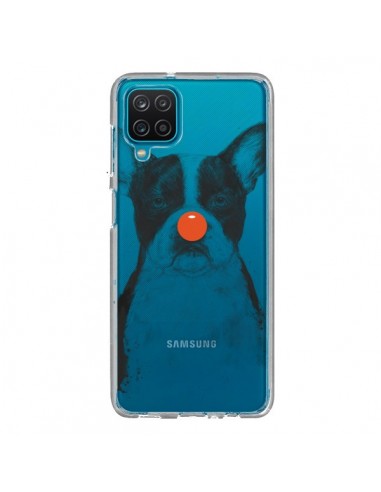 Coque Samsung Galaxy A12 et M12 Clown Bulldog Dog Chien Transparente - Balazs Solti