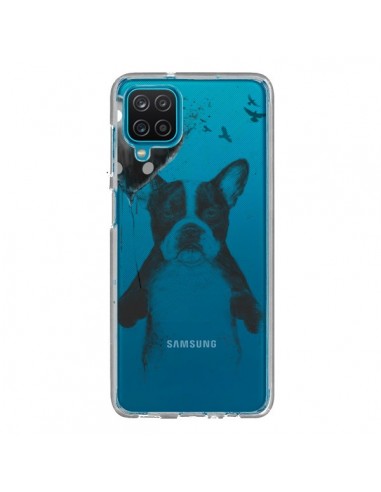 Coque Samsung Galaxy A12 et M12 Love Bulldog Dog Chien Transparente - Balazs Solti