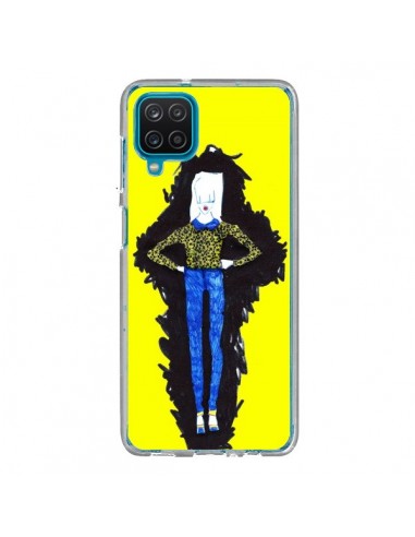 Coque Samsung Galaxy A12 et M12 Julie Femme Fashion Mode Jaune - Cécile