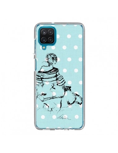 Coque Samsung Galaxy A12 et M12 Croquis Pois Femme Fashion Mode - Cécile