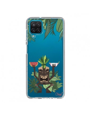 Coque Samsung Galaxy A12 et M12 Tiki Thailande Jungle Bois Transparente - Chapo