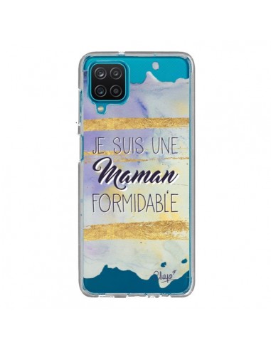 Coque Samsung Galaxy A12 et M12 Je suis une Maman Formidable Violet Transparente - Chapo