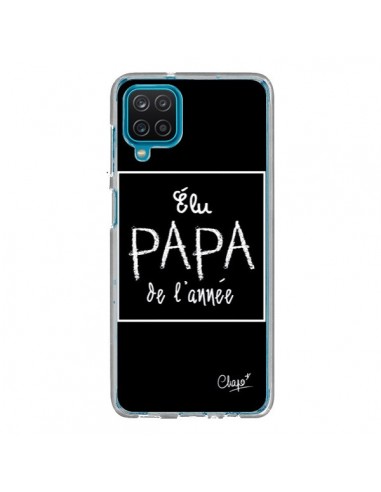 Coque Samsung Galaxy A12 et M12 Elu Papa de l'Année Noir - Chapo