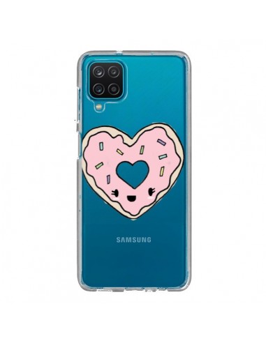 Coque Samsung Galaxy A12 et M12 Donuts Heart Coeur Rose Transparente - Claudia Ramos