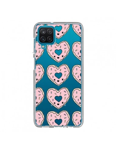 Coque Samsung Galaxy A12 et M12 Donuts Heart Coeur Rose Pink Transparente - Claudia Ramos