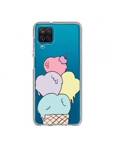 Coque Samsung Galaxy A12 et M12 Ice Cream Glace Summer Ete Coeur Transparente - Claudia Ramos