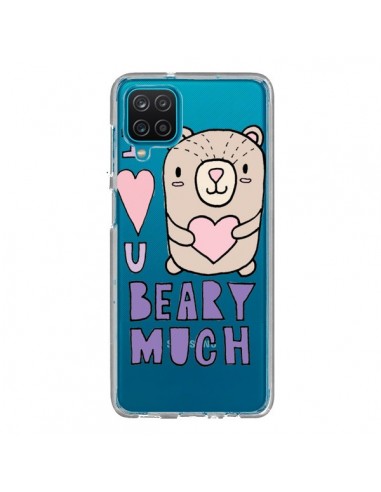 Coque Samsung Galaxy A12 et M12 I Love You Beary Much Nounours Transparente - Claudia Ramos