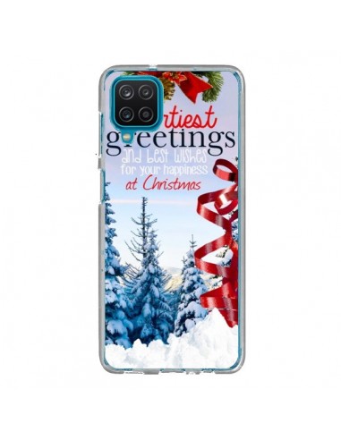 Coque Samsung Galaxy A12 et M12 Voeux Joyeux Noël - Eleaxart