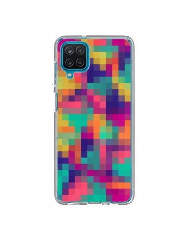 Coque Samsung Galaxy A12 et M12 Exotic Mosaic Pixels Azteque - Eleaxart