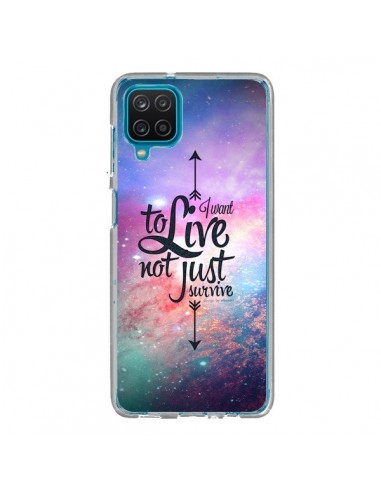 Coque Samsung Galaxy A12 et M12 I want to live Je veux vivre - Eleaxart