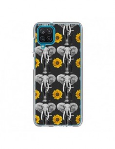 Coque Samsung Galaxy A12 et M12 Elephant Tournesol -...