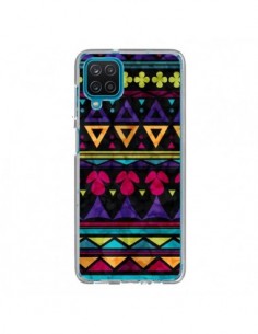 Coque Samsung Galaxy A12 et M12 Triangles Pattern Azteque...