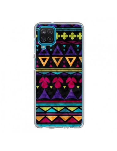 Coque Samsung Galaxy A12 et M12 Triangles Pattern Azteque - Eleaxart