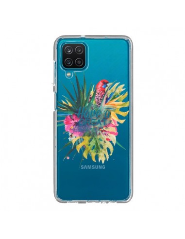 Coque Samsung Galaxy A12 et M12 Have a great summer Ete Perroquet Parrot - Eleaxart