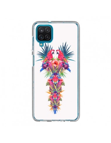 Coque Samsung Galaxy A12 et M12 Parrot Kingdom Royaume Perroquet - Eleaxart