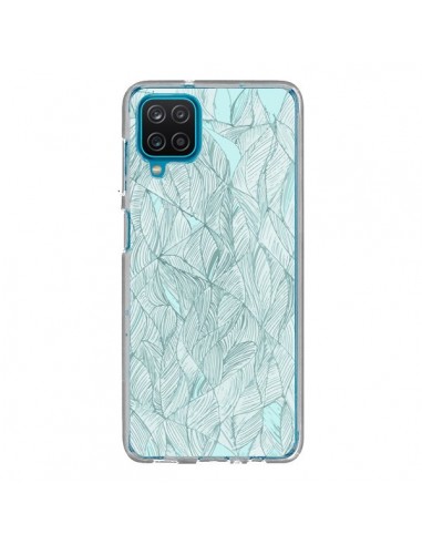 Coque Samsung Galaxy A12 et M12 Courbes Meandre Bleu Vert Nuageux -  Léa Clément