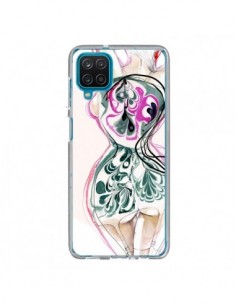 Coque Samsung Galaxy A12 et M12 Femme en fleurs -...