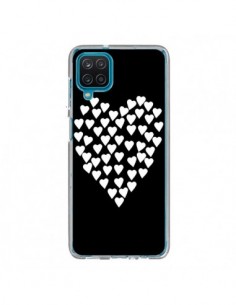 Coque Samsung Galaxy A12 et M12 Coeur en coeurs blancs -...
