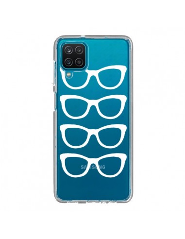 Coque Samsung Galaxy A12 et M12 Sunglasses Lunettes Soleil Blanc Transparente - Project M