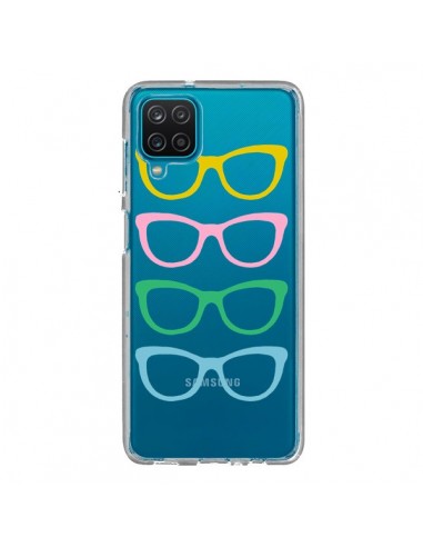 Coque Samsung Galaxy A12 et M12 Sunglasses Lunettes Soleil Couleur Transparente - Project M
