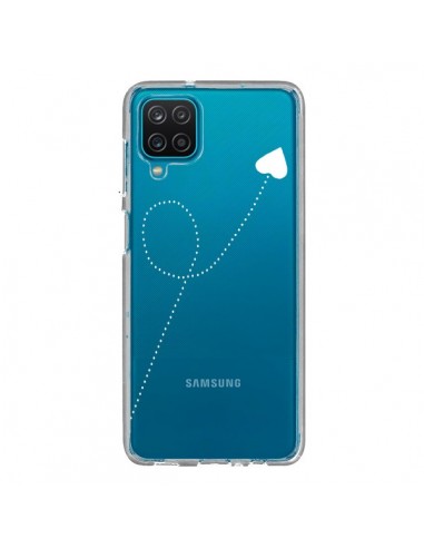 Coque Samsung Galaxy A12 et M12 Travel to your Heart Blanc Voyage Coeur Transparente - Project M