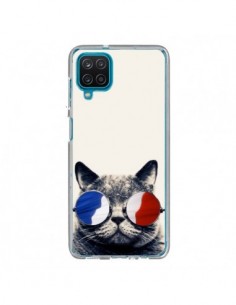 Coque Samsung Galaxy A12 et M12 Chat à lunettes...