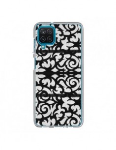 Coque Samsung Galaxy A12 et M12 Abstrait Noir et Blanc -...