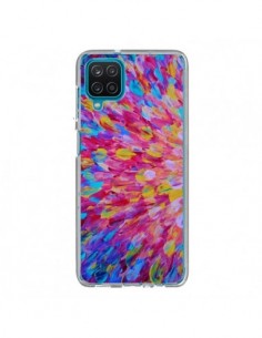 Coque Samsung Galaxy A12 et M12 Fleurs Bleues Roses...