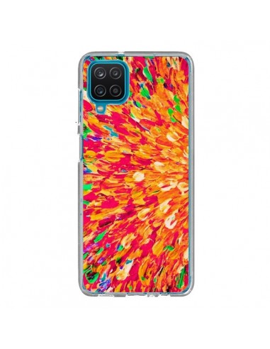Coque Samsung Galaxy A12 et M12 Fleurs Oranges Neon Splash - Ebi Emporium