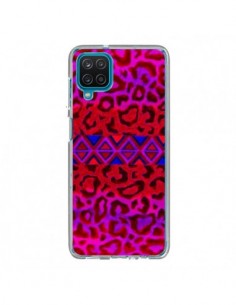 Coque Samsung Galaxy A12 et M12 Tribal Leopard Rouge -...