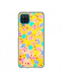 Coque Samsung Galaxy A12 et M12 Stars Etoiles Jaunes -...