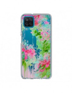 Coque Samsung Galaxy A12 et M12 Fleur Flower Rose Vert...