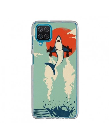 Coque Samsung Galaxy A12 et M12 Requin Avion Volant - Jay Fleck