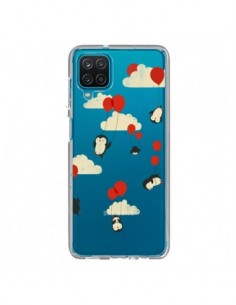 Coque Samsung Galaxy A12 et M12 Pingouin Ciel Ballons...