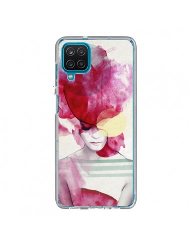 Coque Samsung Galaxy A12 et M12 Bright Pink Portrait Femme - Jenny Liz Rome