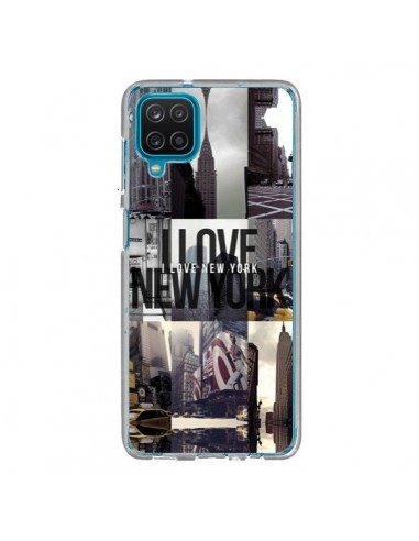 Coque Samsung Galaxy A12 et M12 I love New Yorck City noir - Javier Martinez