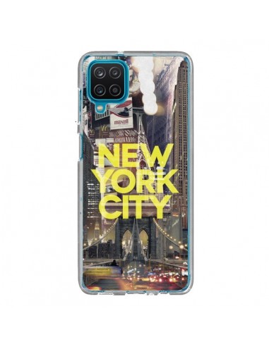 Coque Samsung Galaxy A12 et M12 New York City Jaune - Javier Martinez