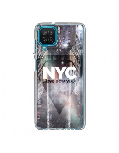 Coque Samsung Galaxy A12 et M12 I Love New York City Violet - Javier Martinez