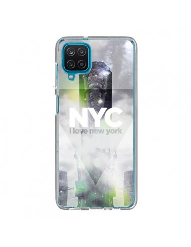 Coque Samsung Galaxy A12 et M12 I Love New York City Gris Vert - Javier Martinez