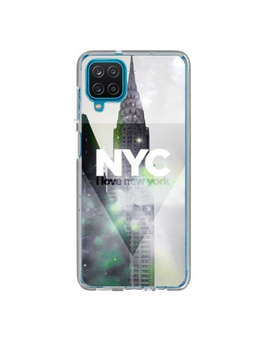Coque Samsung Galaxy A12 et M12 I Love New York City Gris Violet Vert - Javier Martinez