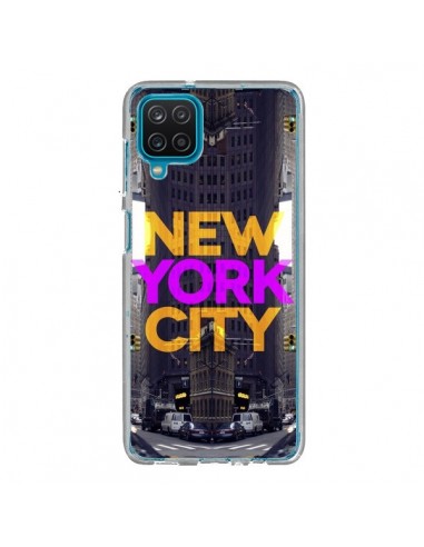 Coque Samsung Galaxy A12 et M12 New York City Orange Violet - Javier Martinez