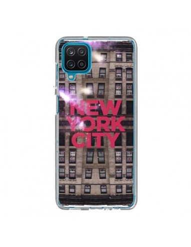 Coque Samsung Galaxy A12 et M12 New York City Buildings Rouge - Javier Martinez