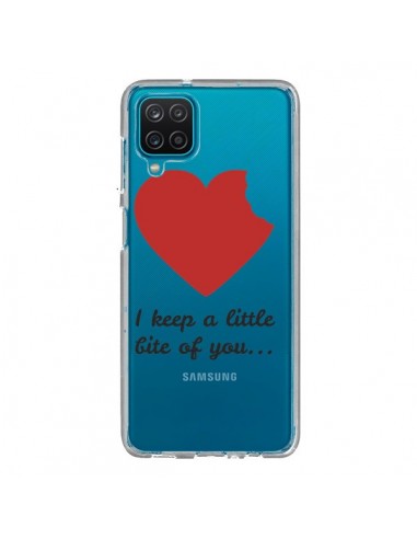 Coque Samsung Galaxy A12 et M12 I keep a little bite of you Love Heart Amour Transparente - Julien Martinez