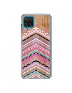 Coque Samsung Galaxy A12 et M12 Purple Chevron Wild Wood...
