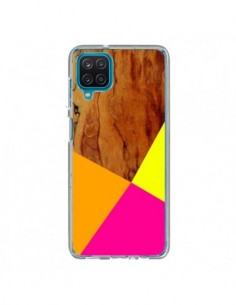 Coque Samsung Galaxy A12 et M12 Wooden Colour Block Bois...