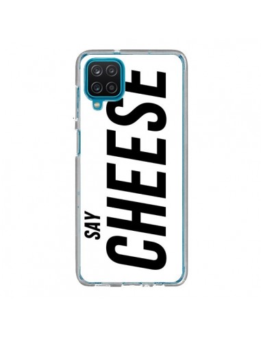 Coque Samsung Galaxy A12 et M12 Say Cheese Smile Blanc - Jonathan Perez