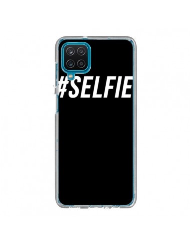 Coque Samsung Galaxy A12 et M12 Hashtag Selfie Blanc Vertical - Jonathan Perez