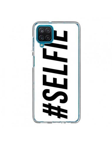 Coque Samsung Galaxy A12 et M12 Hashtag Selfie Blanc Horizontal - Jonathan Perez