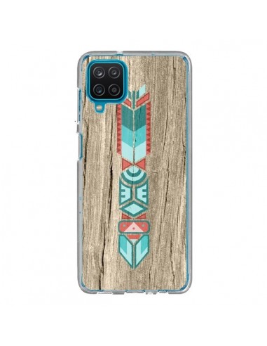 Coque Samsung Galaxy A12 et M12 Totem Tribal Azteque Bois Wood - Jonathan Perez